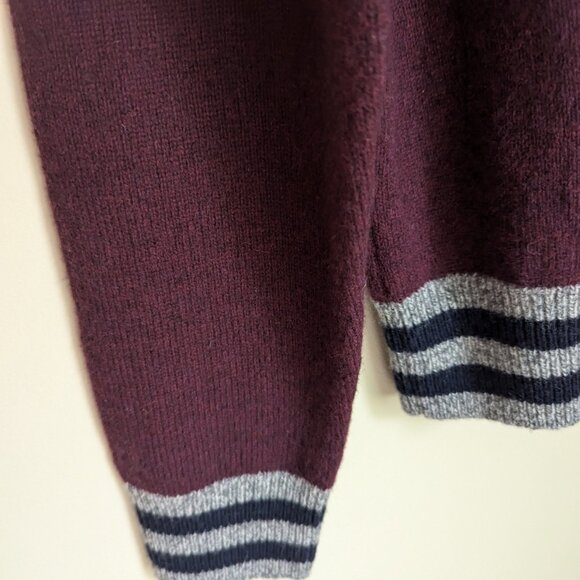 Brooks Brothers Wool V-Neck Sweater with Elbow Patches - Picture 7 of 8